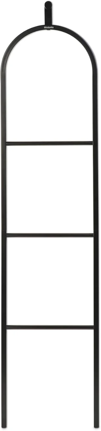 برابانتیا - Linn Dressboy - استند لباس چند منظوره - آویزان کردن، هوا دادن یا خشک کردن - دارای قلاب آویز - خشک کن لباس جمع و جور - ریل برای لباس یا حوله - لوازم جانبی منزل - مشکی مات