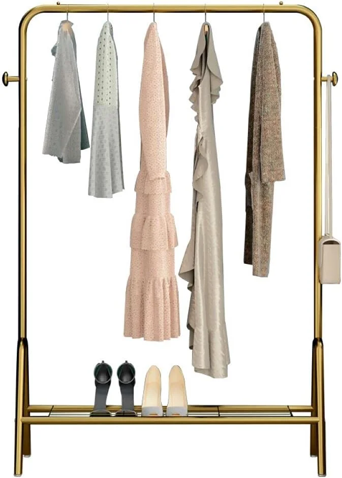 رگال لباس مدرن، استند آویز لباس فروشگاهی، رگال لباس ایستاده، مونتاژ آسان، طول 152 سانتی متر، لوله فولادی