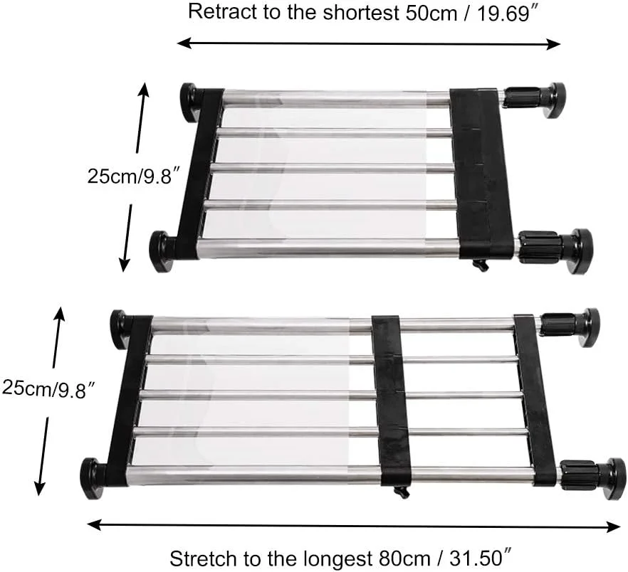 رگال لباس تلسکوپی BlessBYN با ۵ میله تلسکوپی، مشکی (۲۵x ۵۰-۸۰ سانتی متر)