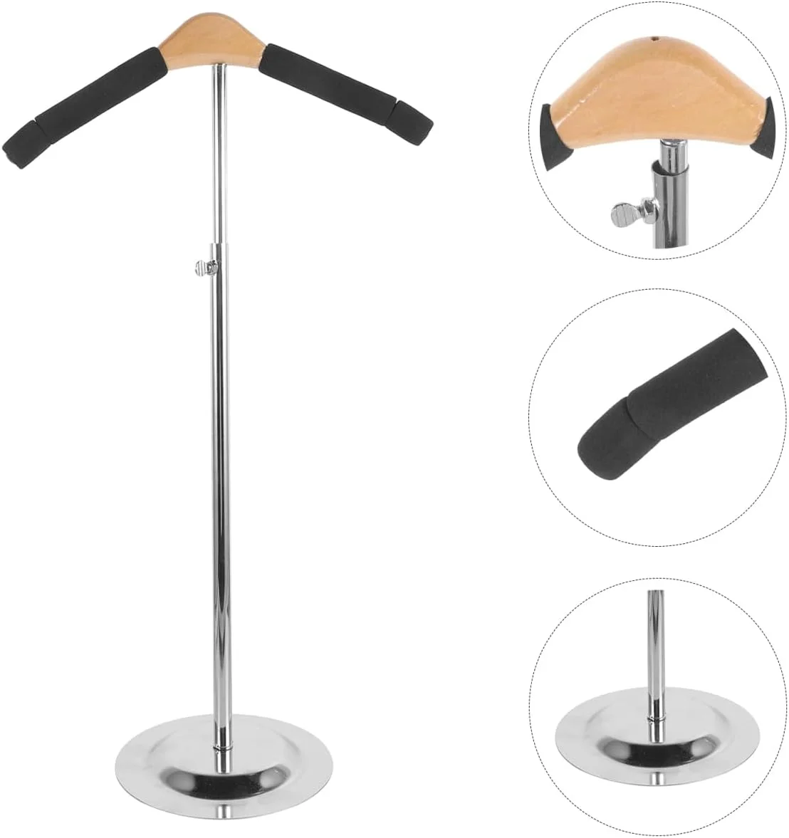 استند نمایش لباس کودک CHILDWEET با ارتفاع قابل تنظیم، رگال تی شکل و آویز فومی نرم برای نمایش لباس