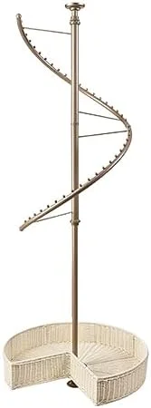 رخت آویز گردان کمد لباس، رخت آویز 360 درجه گردان کمد لباس، ریل لباس گوشه ای چند منظوره، قفسه شلوار گوشه ای، با قابلیت تنظیم ارتفاع (طلایی H183) رخت آویز گردان کمد لباس، رخت آویز 360 درجه گردان کمد لباس، ریل لباس گوشه ای چند منظوره، قفسه شلوار گوشه ای، با قابلیت تنظیم ارتفاع (طلایی H183)