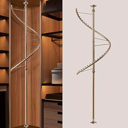 آویز گردان رختکن، گوشه کمد لباس به شکل S، آویز گردان 360 درجه، قفسه تلسکوپی لباس رختکن (طلایی H162) آویز گردان رختکن، گوشه کمد لباس به شکل S، آویز گردان 360 درجه، قفسه تلسکوپی لباس رختکن (طلایی H162)