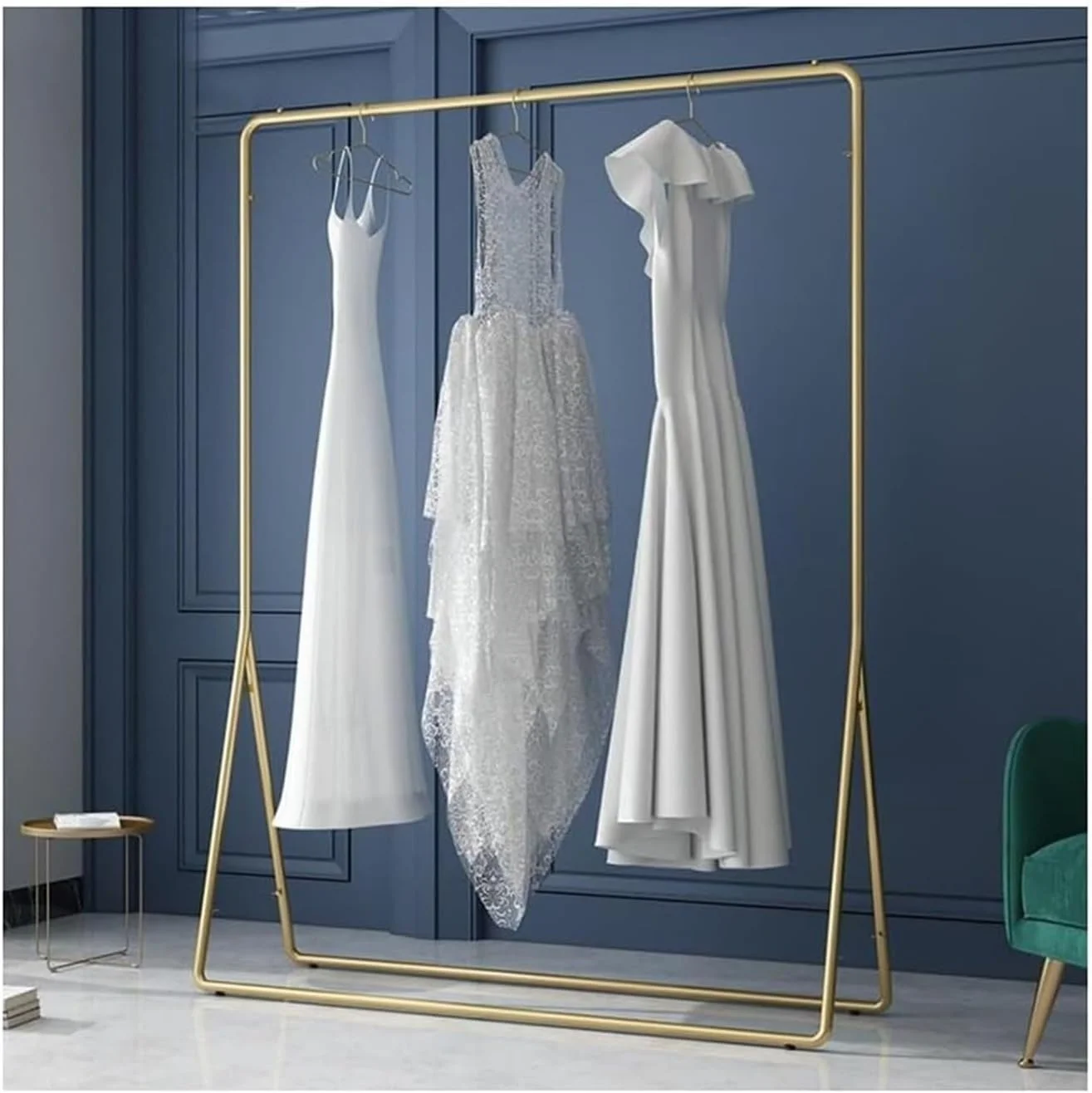 رگال لباس فروشگاهی سنگین، رگال لباس بوتیک، رگال ایستاده نمایش لباس برای فروشگاه ها برای آویزان کردن لباس های بلند (150x200cm)