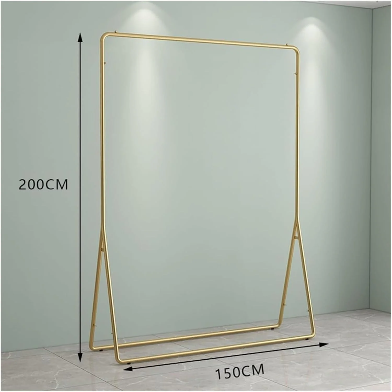 رگال لباس فروشگاهی سنگین، رگال لباس بوتیک، رگال ایستاده نمایش لباس برای فروشگاه ها برای آویزان کردن لباس های بلند (150x200cm)