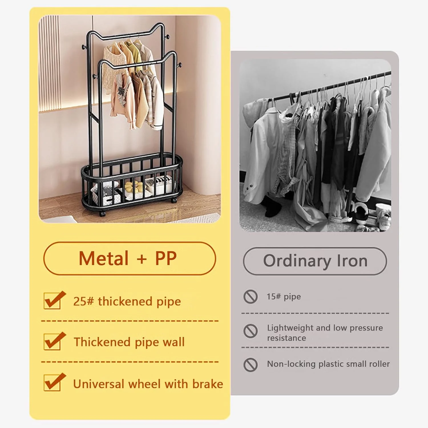 رگال لباس دو میله ای 100 سانتی متری، رگال فلزی لباس با سبد ذخیره سازی، رگال کفش، پایه ریل لباس، سازمان دهنده چند منظوره چوب لباسی