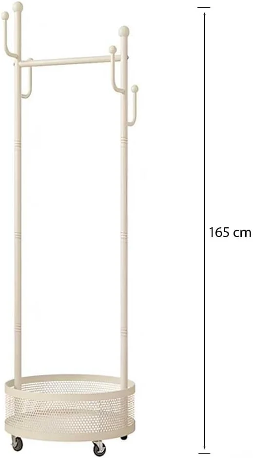 استند بخور سوز لباس - آویز بخور بلند 165 سانتی‌متری با جای عود - رگال لباس برای عبا، ثوب و لوازم جانبی (سفید)