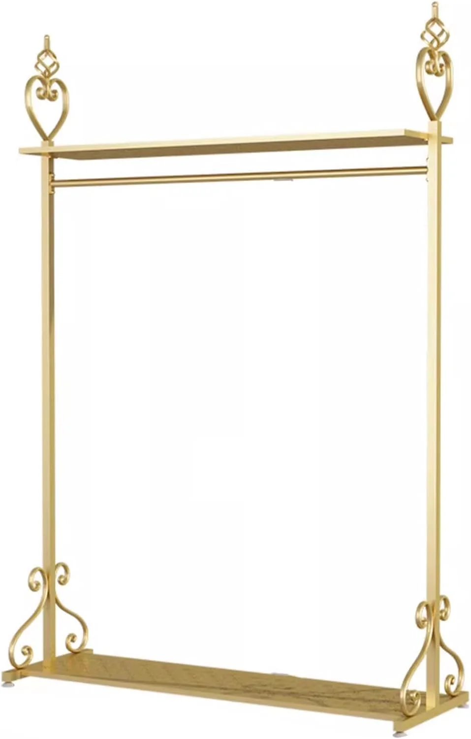 رگال لباس مدرن نوردیک مناسب اتاق خواب و بوتیک، سازمان دهنده آویز قابل حمل با 2 طبقه قفسه، ریل لباس صرفه جویی در فضا، رگال فلزی سنگین (100X40X158)