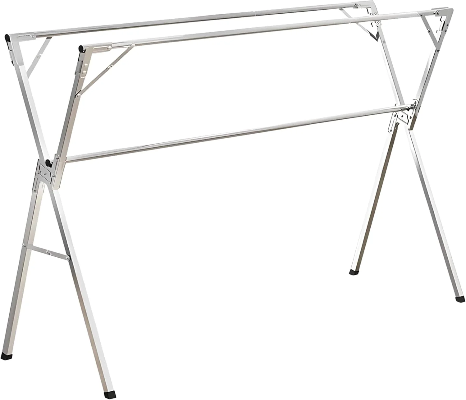 پایه تاشو آلومینیومی خشک کن لباس خانگی - پایه لباس سبک و ضد زنگ برای استفاده در داخل و خارج از منزل - بند رخت سنگین برای لباس، حوله و روتختی پایه تاشو آلومینیومی خشک کن لباس خانگی - پایه لباس سبک و ضد زنگ برای استفاده در داخل و خارج از منزل - بند رخت سنگین برای لباس، حوله و روتختی