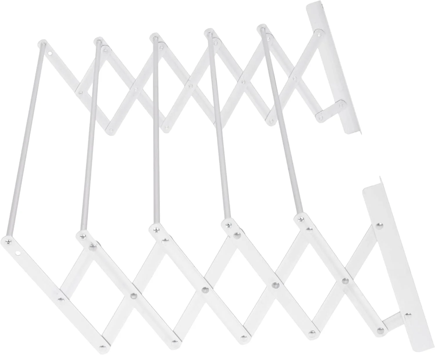 آویز لباس تاشو دیواری 80 سانتی متری مناسب منزل - رخت آویز آکاردئونی تاشو برای استفاده در داخل و خارج از منزل - بند رخت استیل ضد زنگ صرفه جویی در فضا برای حوله و لباس