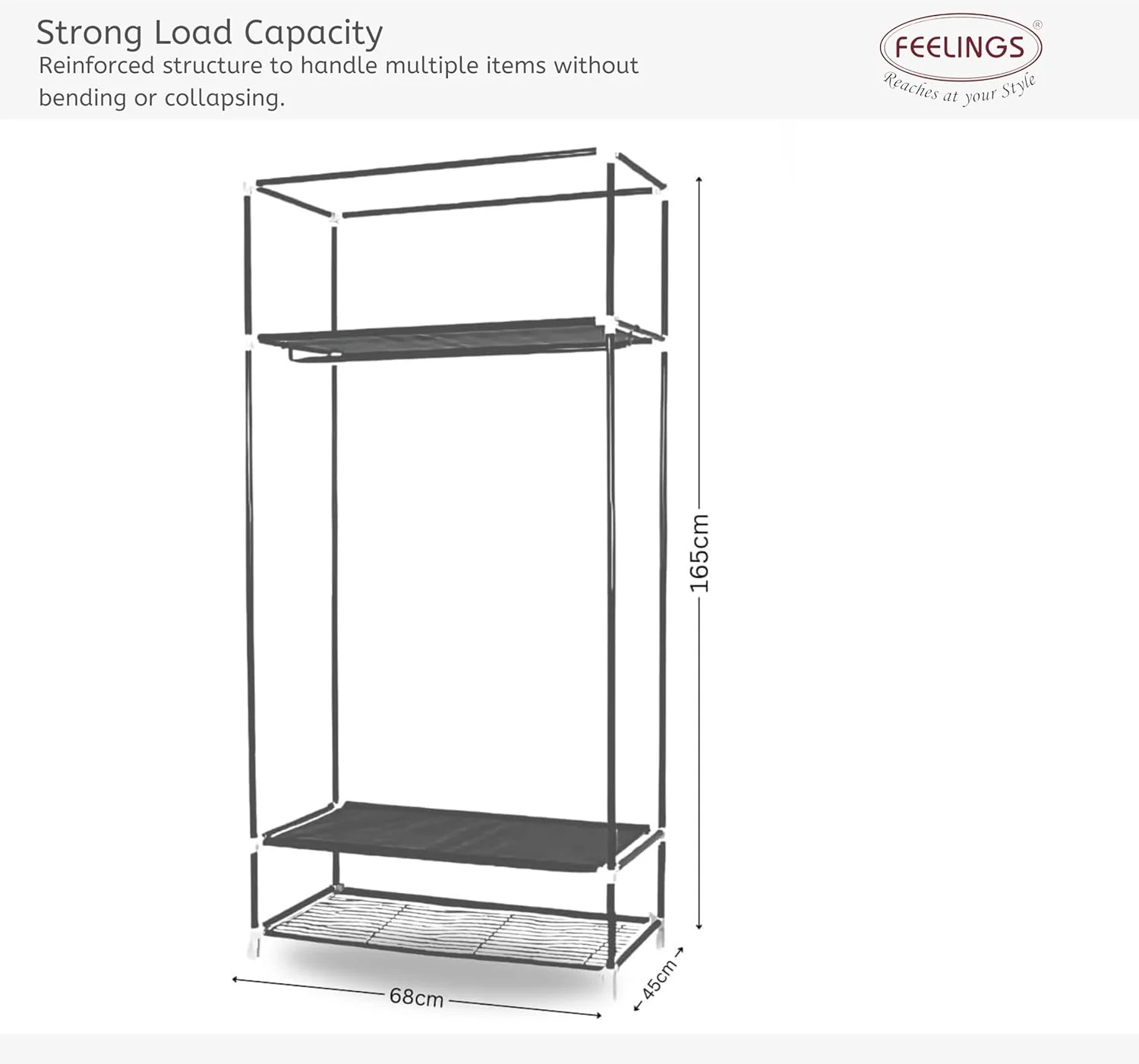 کمد لباس با قفسه کفش | کابینت نگهداری لباس با قابلیت صرفه جویی در فضا | سازمان دهنده سبک وزن برای اتاق خواب، خوابگاه و رختکن (قهوه ای) کمد لباس با قفسه کفش | کابینت نگهداری لباس با قابلیت صرفه جویی در فضا | سازمان دهنده سبک وزن برای اتاق خواب، خوابگاه و رختکن (قهوه ای)