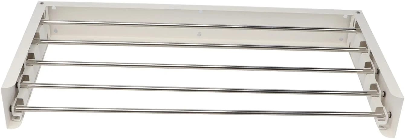 رخت آویز تاشو دیواری فوچوکی، با ظرفیت بارگیری سنگین 50 کیلوگرم، صرفه جویی در فضا، مناسب برای خشک کردن لباس در بالکن و فضای داخلی