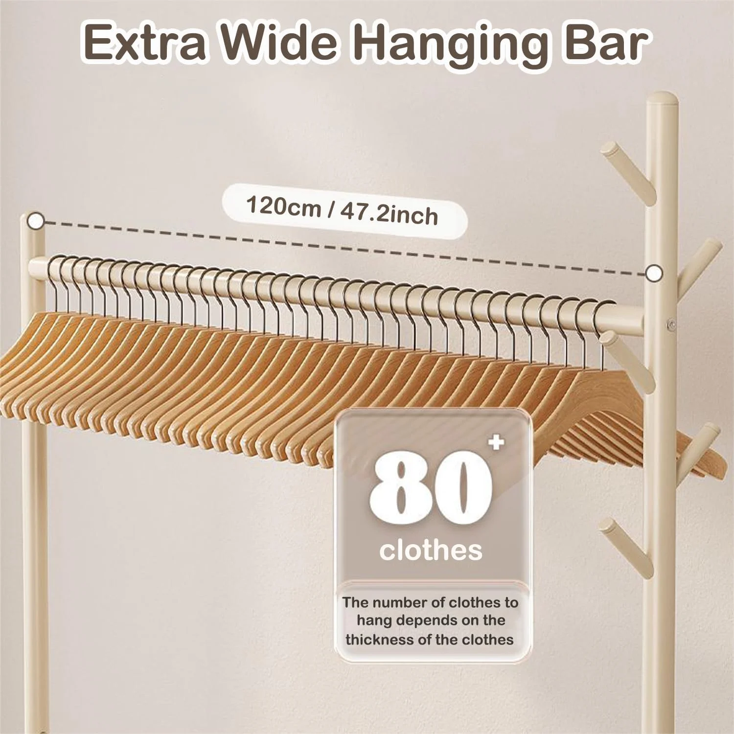 رگال لباس GGEROU، رگال لباس فلزی چرخ دار سنگین 3 در 1 با چرخ و 2 طبقه قفسه ذخیره سازی و قلاب آویز کت/کلاه، برای آویزان کردن لباس، کت، پیراهن، ژاکت، دامن (سفید) رگال لباس GGEROU، رگال لباس فلزی چرخ دار سنگین 3 در 1 با چرخ و 2 طبقه قفسه ذخیره سازی و قلاب آویز کت/کلاه، برای آویزان کردن لباس، کت، پیراهن، ژاکت، دامن (سفید)