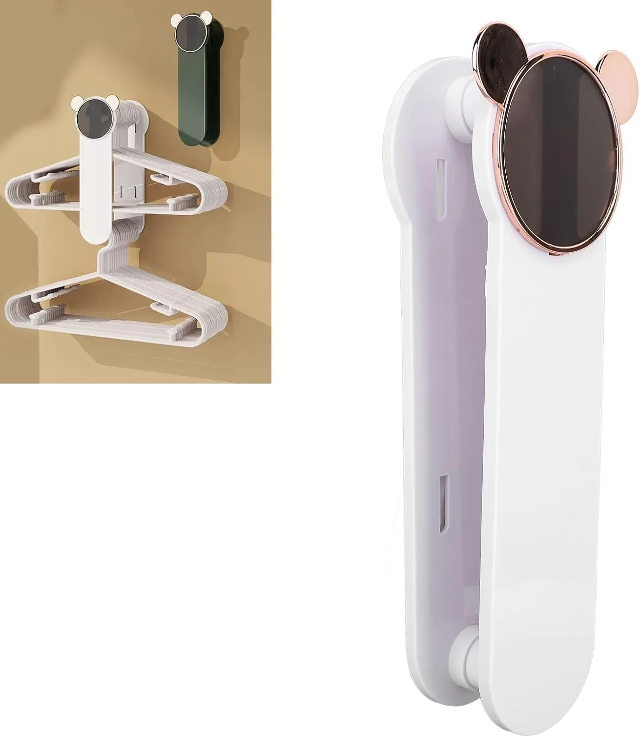 آویز لباس تلسکوپی، ظرفیت دو برابر، قفسه ذخیره سازی دیواری مقاوم در برابر آب با نصب آسان برای فضاهای کوچک (سفید) آویز لباس تلسکوپی، ظرفیت دو برابر، قفسه ذخیره سازی دیواری مقاوم در برابر آب با نصب آسان برای فضاهای کوچک (سفید)