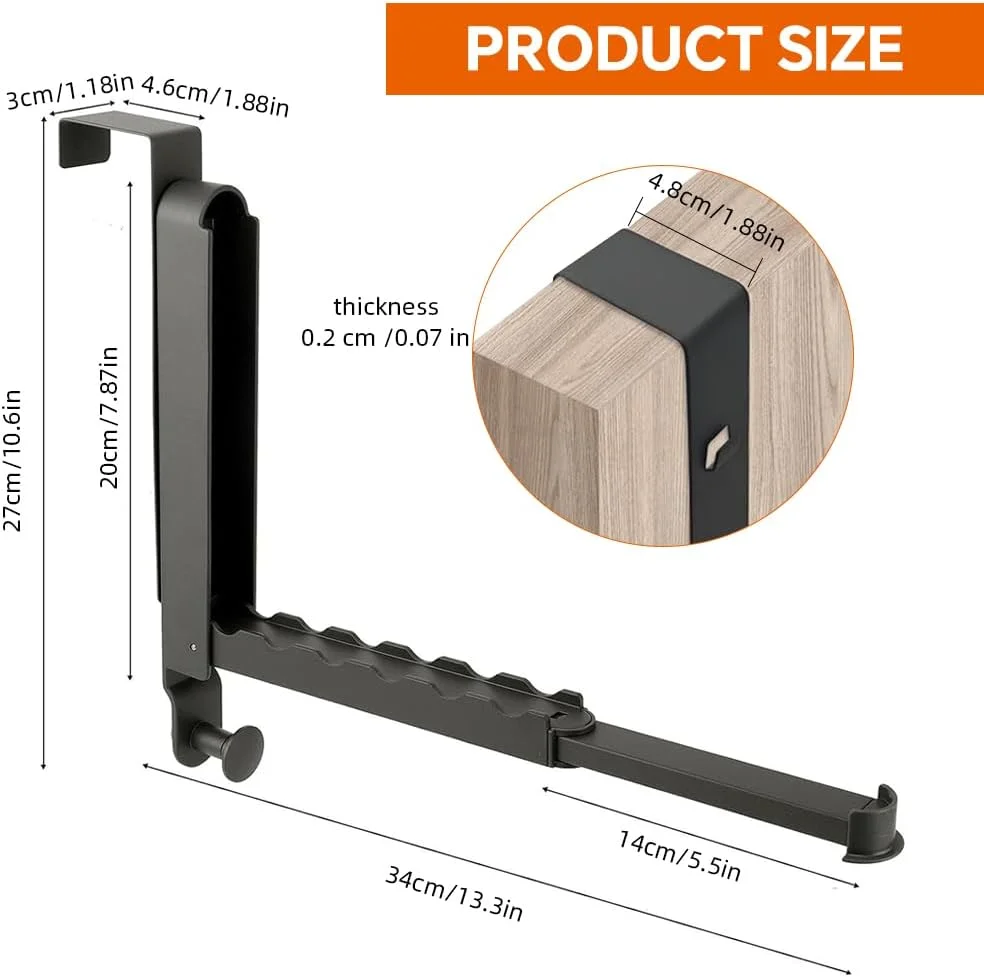 رخت آویز دیواری تاشو HASTHIP، آویز جمع شونده استیل ضد زنگ، آویز لباس دیواری بدون نیاز به سوراخ کاری برای اتاق لباسشویی، اتاق خواب، حمام، کمد لباس