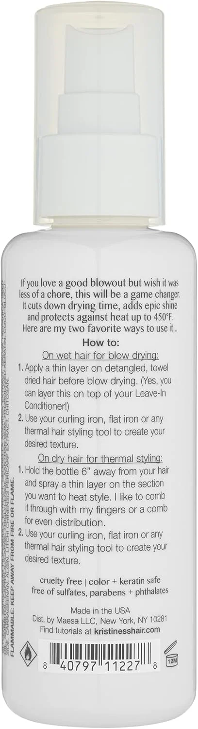 اسپری محافظ حرارت مو کریستین اس برای سشوار - کنترل وز + ضد رطوبت - محافظ حرارت و اسپری حالت دهنده مو تا 232 درجه سانتیگراد - افزایش درخشندگی، صافی و ضد وز - رایحه گلابی اسپری محافظ حرارت مو کریستین اس برای سشوار - کنترل وز + ضد رطوبت - محافظ حرارت و اسپری حالت دهنده مو تا 232 درجه سانتیگراد - افزایش درخشندگی، صافی و ضد وز - رایحه گلابی