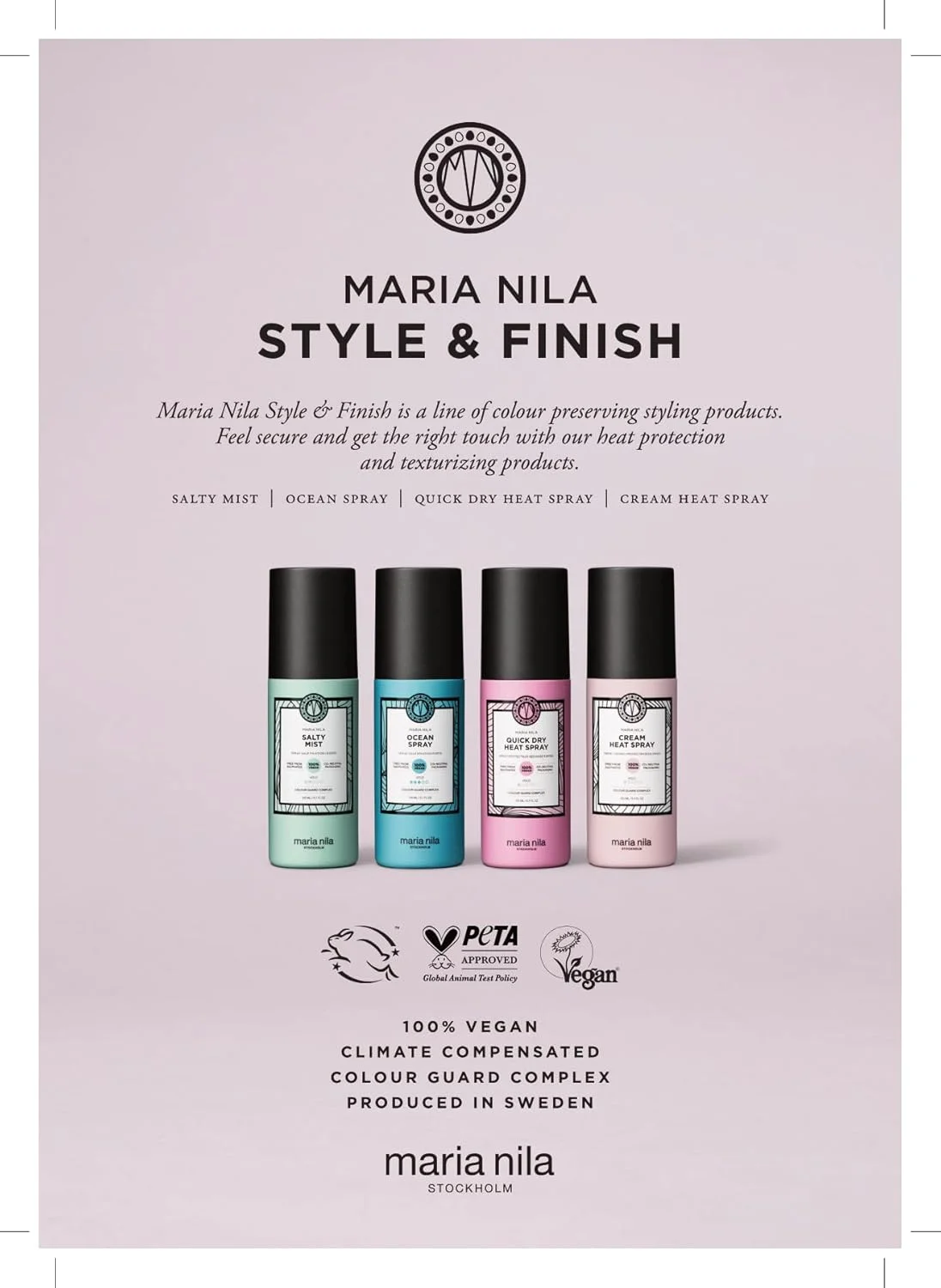 اسپری مو ماریا نیلا Ocean Spray حجم 150 میلی لیتر - یک اسپری آب نمک که حجم، بافت و حالت دهی فوق العاده به موها می بخشد. 100% وگان. بدون سولفات و پارابن. اسپری مو ماریا نیلا Ocean Spray حجم 150 میلی لیتر - یک اسپری آب نمک که حجم، بافت و حالت دهی فوق العاده به موها می بخشد. 100% وگان. بدون سولفات و پارابن.