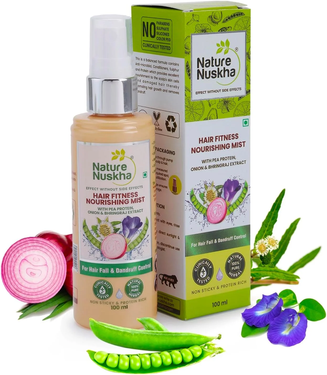 اسپری غنی از پروتئین مو با عصاره پیاز و برینگراج برای ضخیم شدن و رشد مو | جایگزین با کیفیت روغن مو برای کنترل ریزش مو و شوره سر | حاوی ویتامین B2، B6، نیاسین اسپری غنی از پروتئین مو با عصاره پیاز و برینگراج برای ضخیم شدن و رشد مو | جایگزین با کیفیت روغن مو برای کنترل ریزش مو و شوره سر | حاوی ویتامین B2، B6، نیاسین