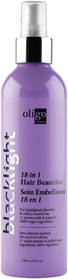 اسپری زیبایی مو الیگو پروفشنال بلک لایت (اسپری مه 18 در 1) آبرسان و مرطوب کننده | محافظت از رنگ مو، احیای رطوبت | روغن آرگان، مناسب برای وگان اسپری زیبایی مو الیگو پروفشنال بلک لایت (اسپری مه 18 در 1) آبرسان و مرطوب کننده | محافظت از رنگ مو، احیای رطوبت | روغن آرگان، مناسب برای وگان