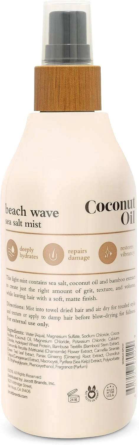 اسپری مه پاش روغن نارگیل الیولوژی با عصاره نمک دریا - ایجاد کننده حجم و موج های ساحلی، بافت و استایلی که تمام روز ماندگار است (236 میلی لیتر) اسپری مه پاش روغن نارگیل الیولوژی با عصاره نمک دریا - ایجاد کننده حجم و موج های ساحلی، بافت و استایلی که تمام روز ماندگار است (236 میلی لیتر)