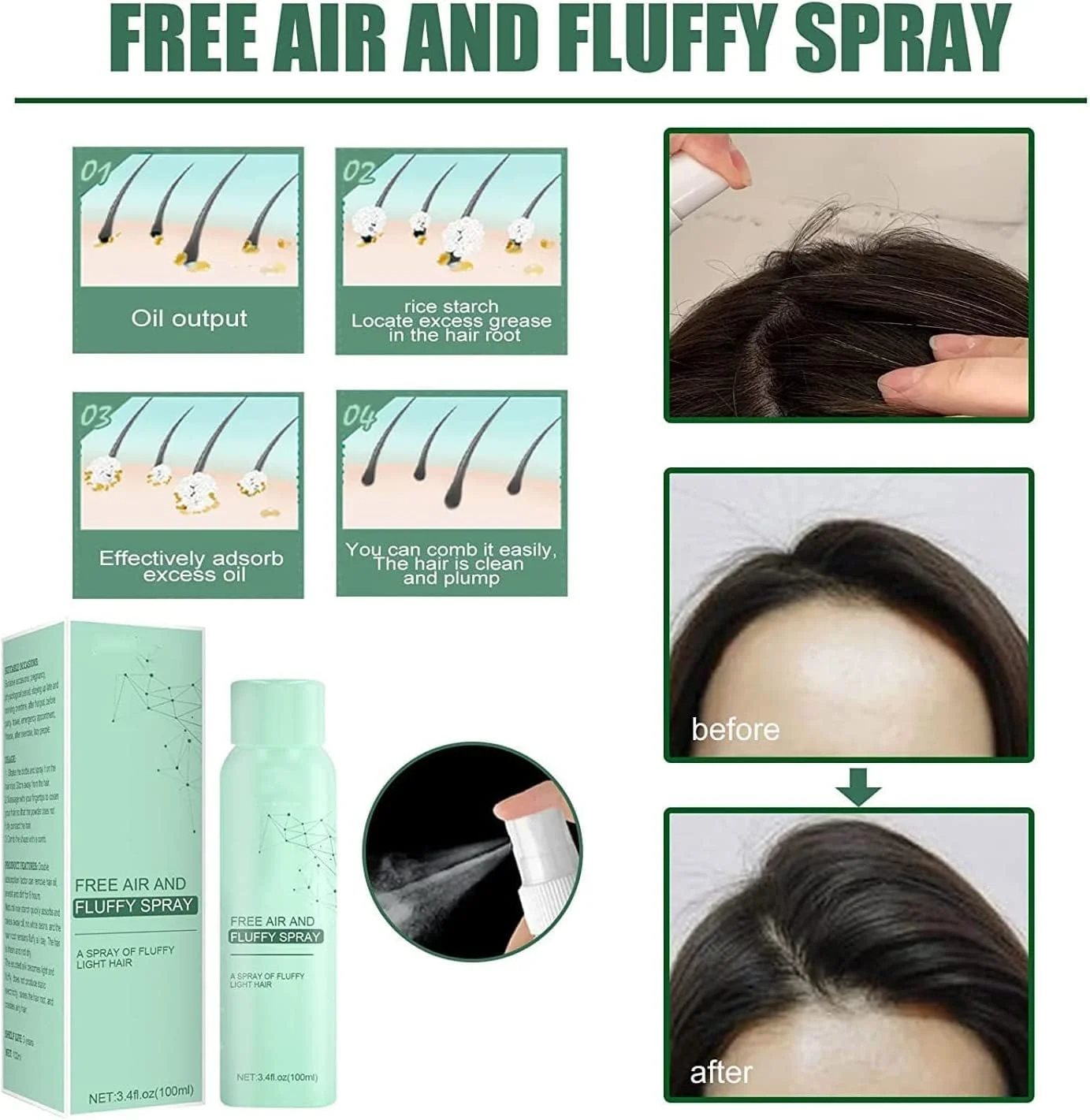 اسپری شامپو خشک اورجینال، کنترل چربی و حجم دهنده مو، موها بلافاصله پس از استفاده حجیم و با بافت می شوند، اسپری حجم دهنده برای لیفت ریشه مو برای خانم ها (1 عدد) اسپری شامپو خشک اورجینال، کنترل چربی و حجم دهنده مو، موها بلافاصله پس از استفاده حجیم و با بافت می شوند، اسپری حجم دهنده برای لیفت ریشه مو برای خانم ها (1 عدد)