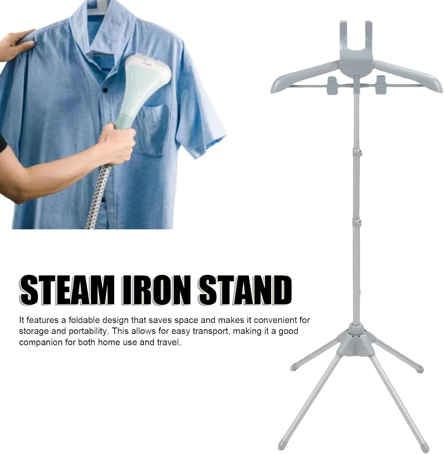 پایه لباس اتو، قفسه تاشو با قابلیت تنظیم ارتفاع برای بخار دادن لباس، پایه آویز برای خشک کردن و اتو کردن لباس (مدل 2) پایه لباس اتو، قفسه تاشو با قابلیت تنظیم ارتفاع برای بخار دادن لباس، پایه آویز برای خشک کردن و اتو کردن لباس (مدل 2)