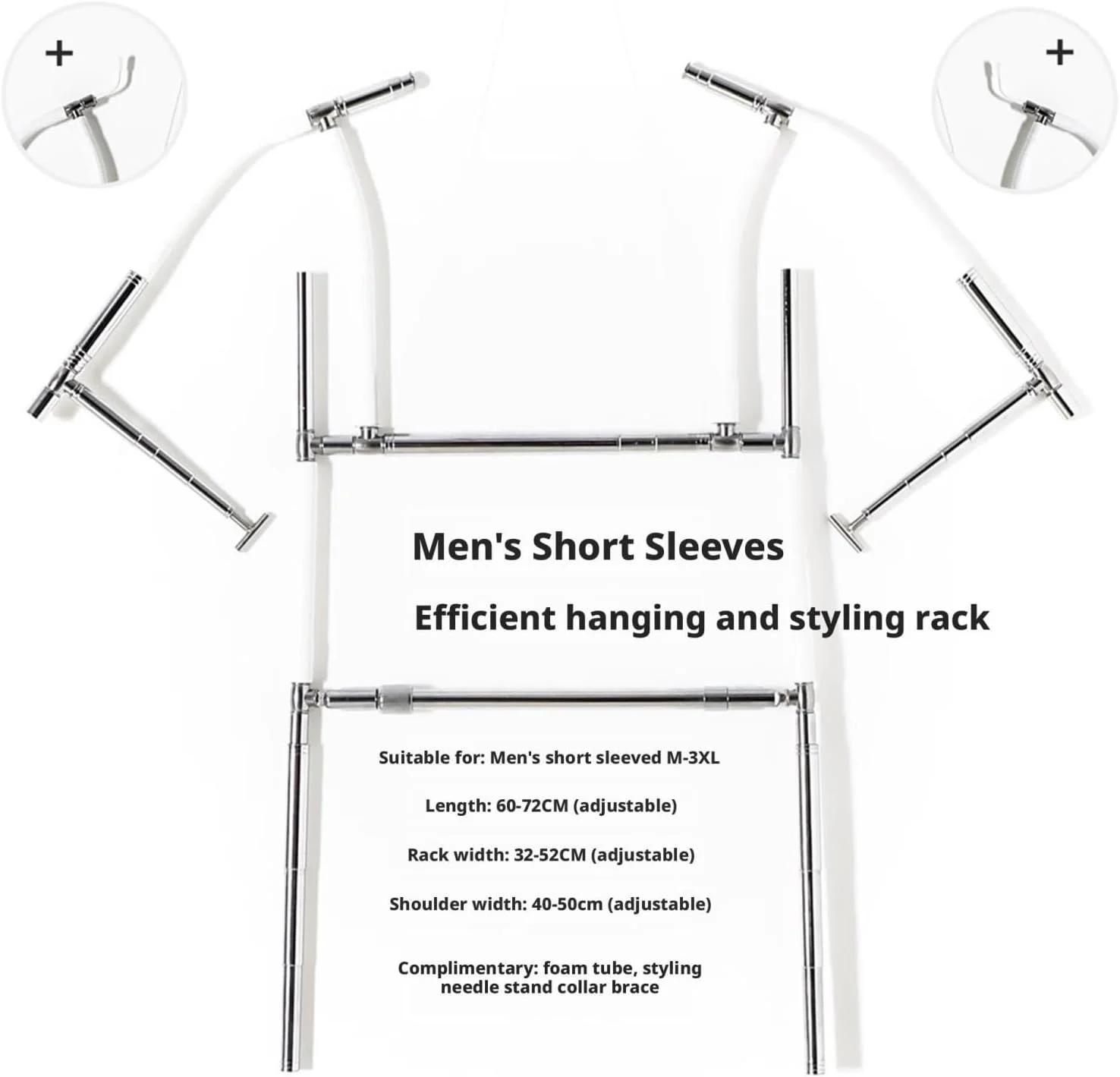 آویز استایل لباس، رگال مانکن نامرئی، آویز کت مانکن قابل حمل، سازماندهی کمد لباس استودیو عکس