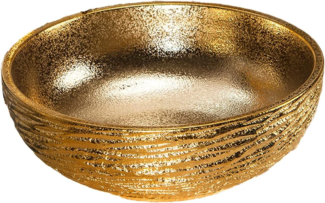 روشویی سرامیکی مدرن طلایی، سینک روکار برای بار و حمام، 1 عدد سینک