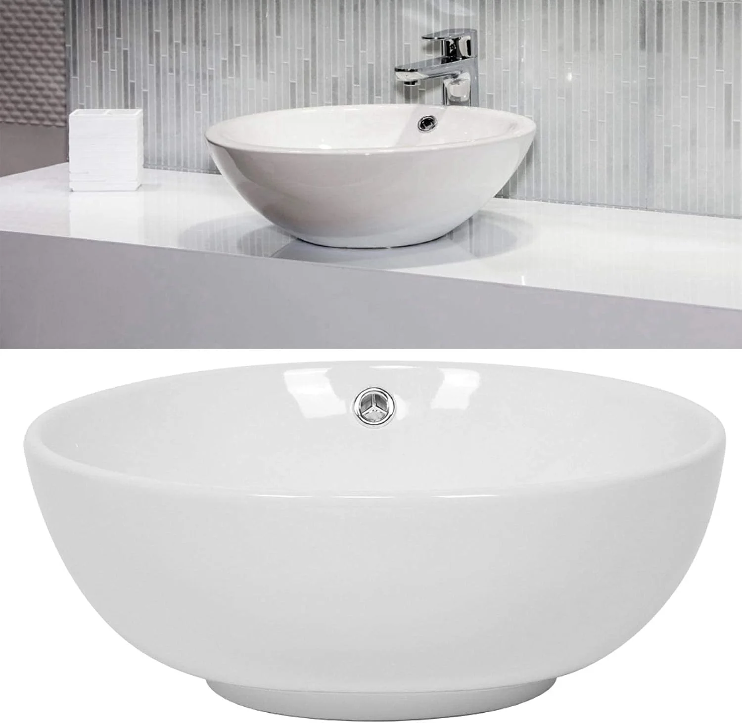 روشویی روکار ESPRIT KIDS، روشویی حمام، روشویی سرامیکی گرد مدرن، روشویی سرامیکی روکار، روشویی توکار، روشویی مسی