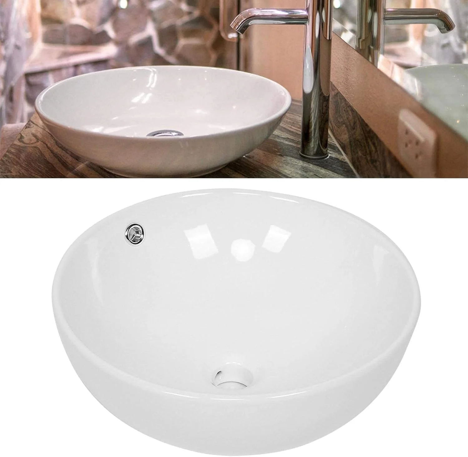 روشویی روکار ESPRIT KIDS، روشویی حمام، روشویی سرامیکی گرد مدرن، روشویی سرامیکی روکار، روشویی توکار، روشویی مسی