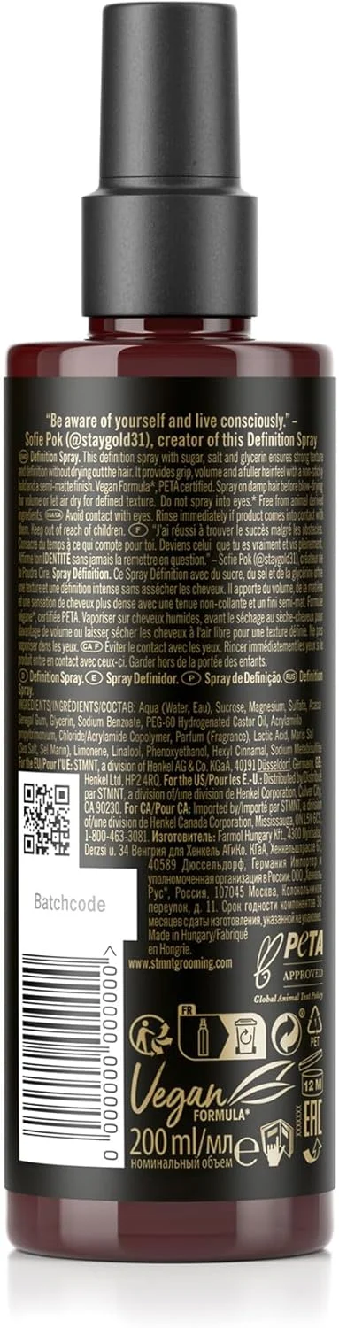 اسپری حالت دهنده مو STMNT مدل DEFINITION GROOMING GOODS حجم 200 میلی لیتر | بافت و حالت دهی قوی | پوشش نیمه مات | بدون ایجاد خشکی | ایجاد چسبندگی و حجم