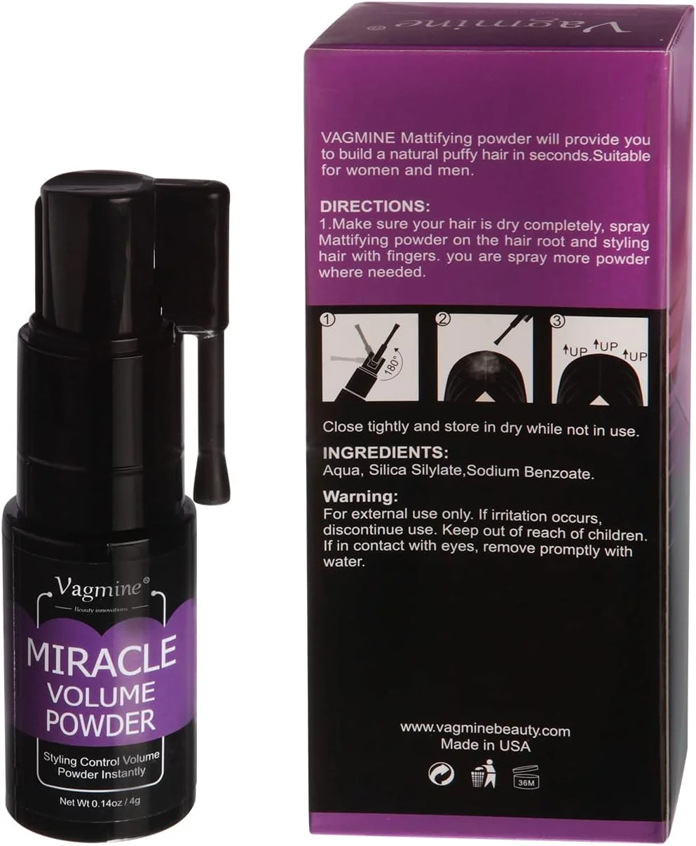 اسپری پودر حجم دهنده مو Vagmine Miracle - حجم و ضخامت فوری برای آقایان و بانوان (4 گرم) اسپری پودر حجم دهنده مو Vagmine Miracle - حجم و ضخامت فوری برای آقایان و بانوان (4 گرم)