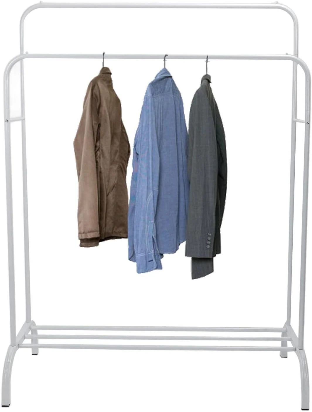 رخت آویز دو طبقه Luocute، رخت آویز دو میله ای فولاد کربنی (آویز لباس) برای فضای خشک کردن بیشتر با طراحی پایدار، چوب لباسی چند منظوره برای اتاق خواب (سفید) رخت آویز دو طبقه Luocute، رخت آویز دو میله ای فولاد کربنی (آویز لباس) برای فضای خشک کردن بیشتر با طراحی پایدار، چوب لباسی چند منظوره برای اتاق خواب (سفید)