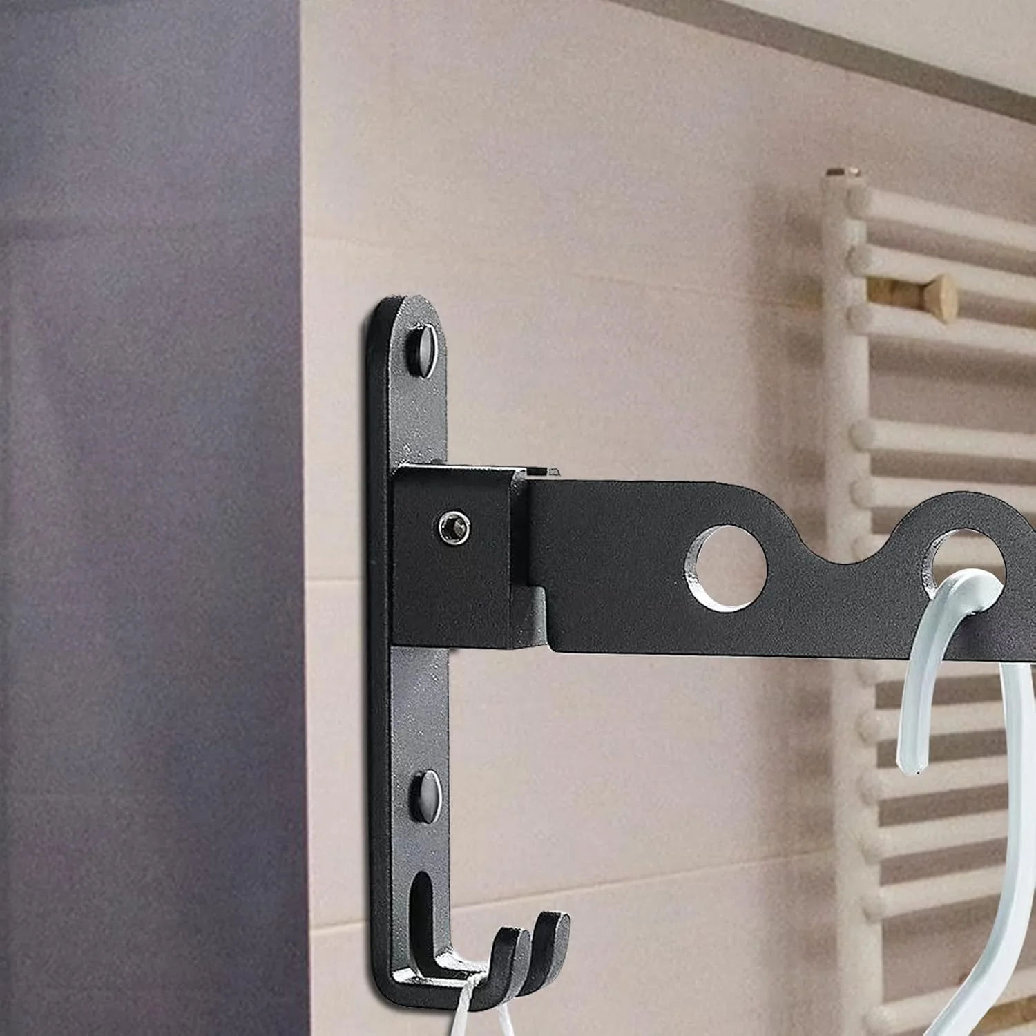 آویز لباس تاشو دیواری MAKINGTEC - خشک کن کوچک، آویز بدون نیاز به سوراخکاری، قفسه خشک کن تاشو آلومینیومی آویز لباس تاشو دیواری MAKINGTEC - خشک کن کوچک، آویز بدون نیاز به سوراخکاری، قفسه خشک کن تاشو آلومینیومی