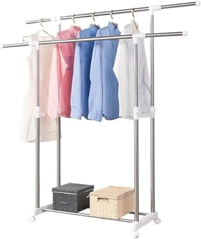 رگال لباس استیل دو میله سنگین با ظرفیت بار بالا (35 کیلوگرم) رگال لباس استیل دو میله سنگین با ظرفیت بار بالا (35 کیلوگرم)