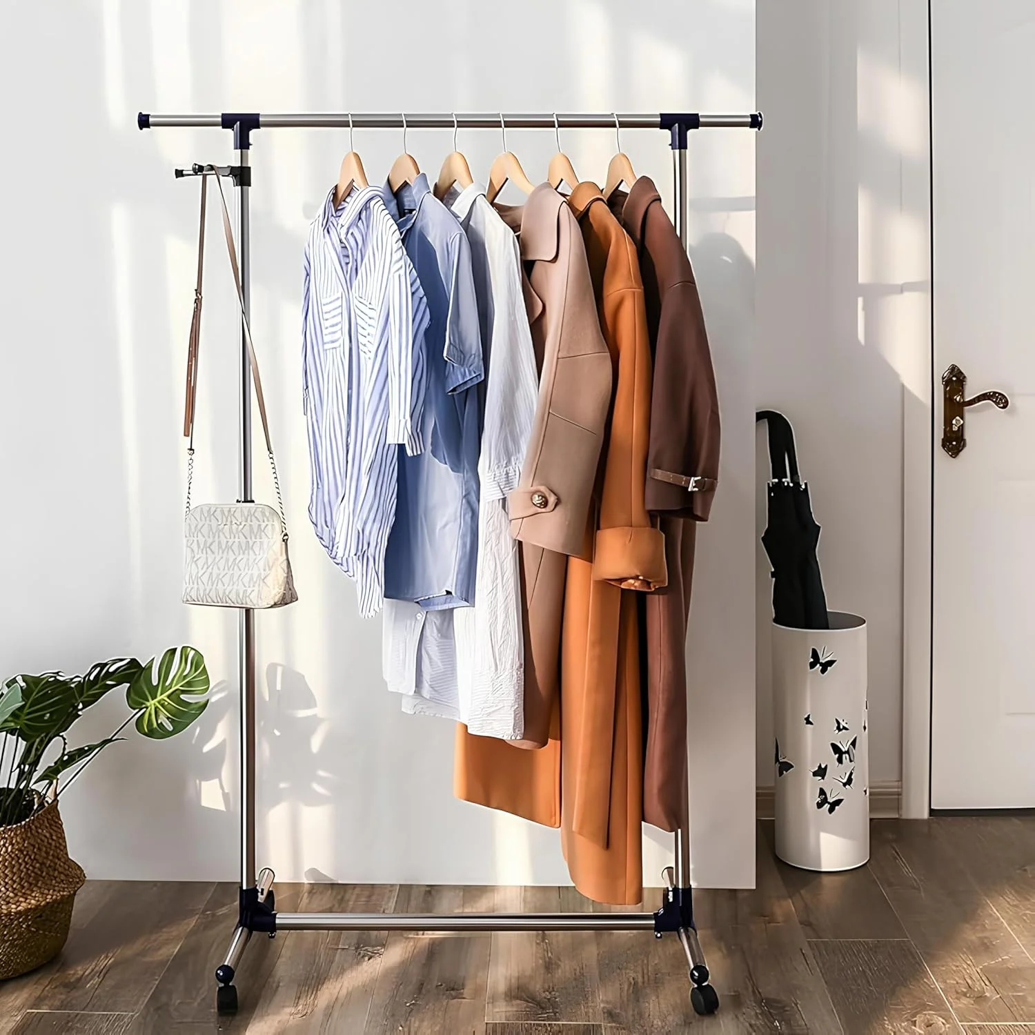 رگال لباس استیل تک پایه ایستاده، بادوام