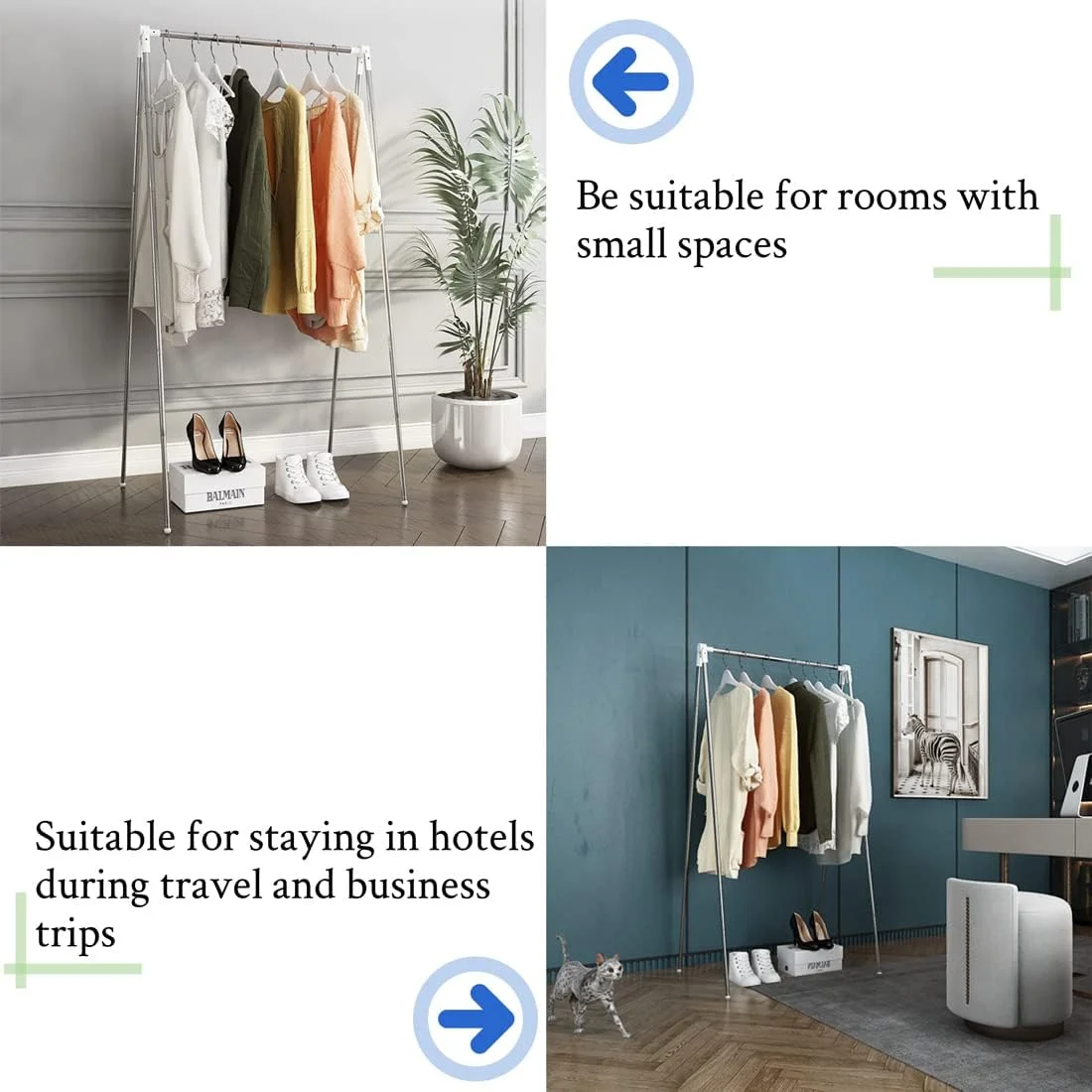 رخت آویز مسافرتی قابل حمل SYAMEET، رخت آویز تاشو، قابل استفاده برای خشک کردن لباس در داخل خانه، مناسب برای سفرهای کاری، مسافرت، کمپینگ، استودیو رقص و بسیاری از سناریوهای دیگر زندگی. رخت آویز مسافرتی قابل حمل SYAMEET، رخت آویز تاشو، قابل استفاده برای خشک کردن لباس در داخل خانه، مناسب برای سفرهای کاری، مسافرت، کمپینگ، استودیو رقص و بسیاری از سناریوهای دیگر زندگی.