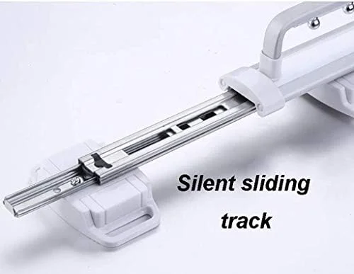 آویز ریلی بیرون کشویی، آویز لباس ریلی کمد، رخت آویز کشویی با ریل لغزنده توپی، قفسه نظم دهنده کمد برای نگهداری ژاکت، شلوار و شلوار جین، 400x53x125 میلی متر