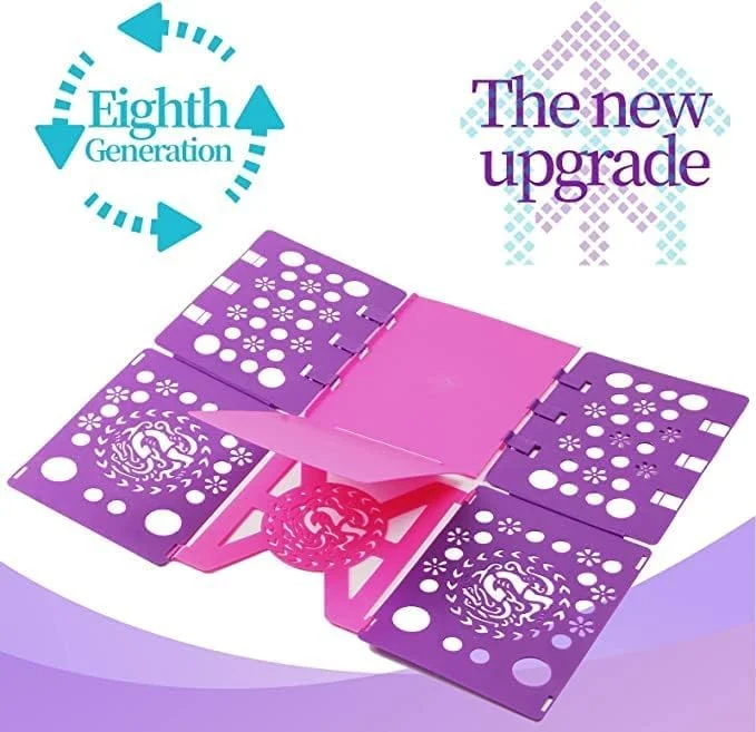 تخته تاشو لباس سامرا، نسل هشتم، پوشه لباس پلاستیکی بادوام، سازمان دهنده اتاق لباسشویی (صورتی و بنفش) تخته تاشو لباس سامرا، نسل هشتم، پوشه لباس پلاستیکی بادوام، سازمان دهنده اتاق لباسشویی (صورتی و بنفش)