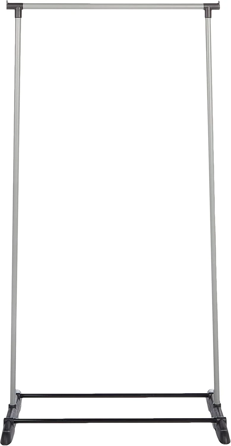 رگال لباس Showay، آویز استیل ضد زنگ قابل تنظیم با چرخ، تک، دو، سه لایه برای داخل و خارج از منزل (تک میله)