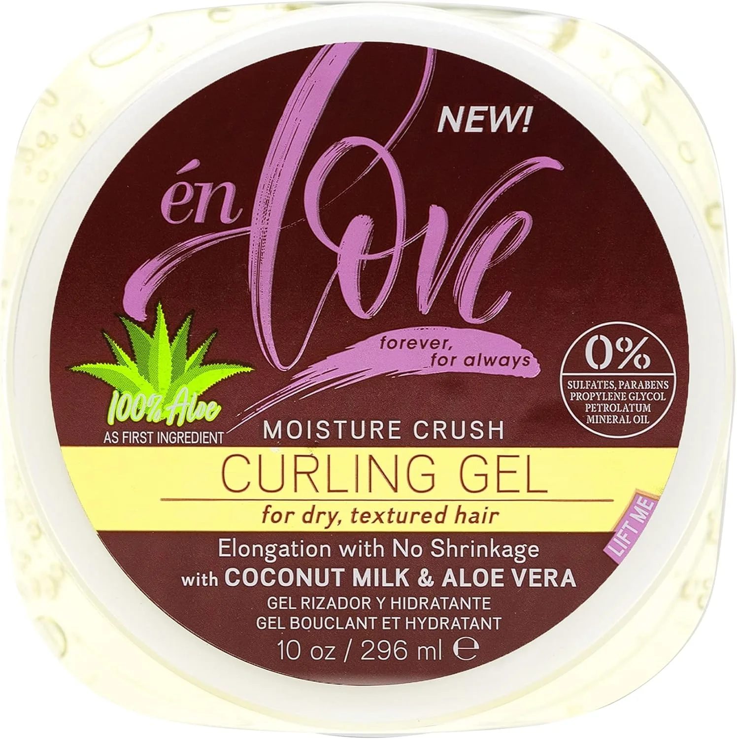 ژل حالت دهنده موی فر با شیر نارگیل و آلوئه ورا - بدون ایجاد پوسته، بدون الکل - حالت دهنده فر و موج مو - آبرسان و ترمیم کننده - بدون سولفات، پارابن و روغن معدنی، 295 میل