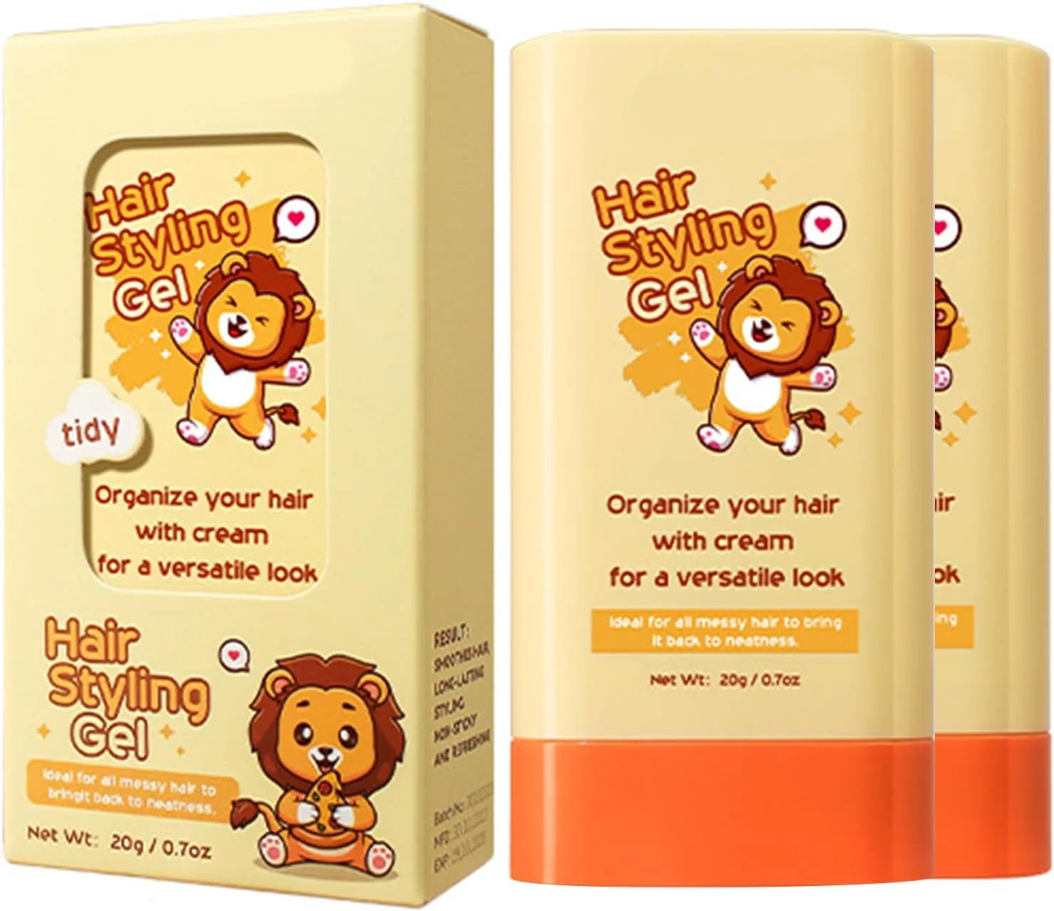 ژل حالت دهنده مو کودک همراه با کرم، 20 گرم - مراقبت ملایم از پوست سر، فرمول غیر چرب و غیر چسبنده، شانه زدن آسان، ماندگاری طولانی برای مدل موهای مرتب، کنترل دقیق دوز