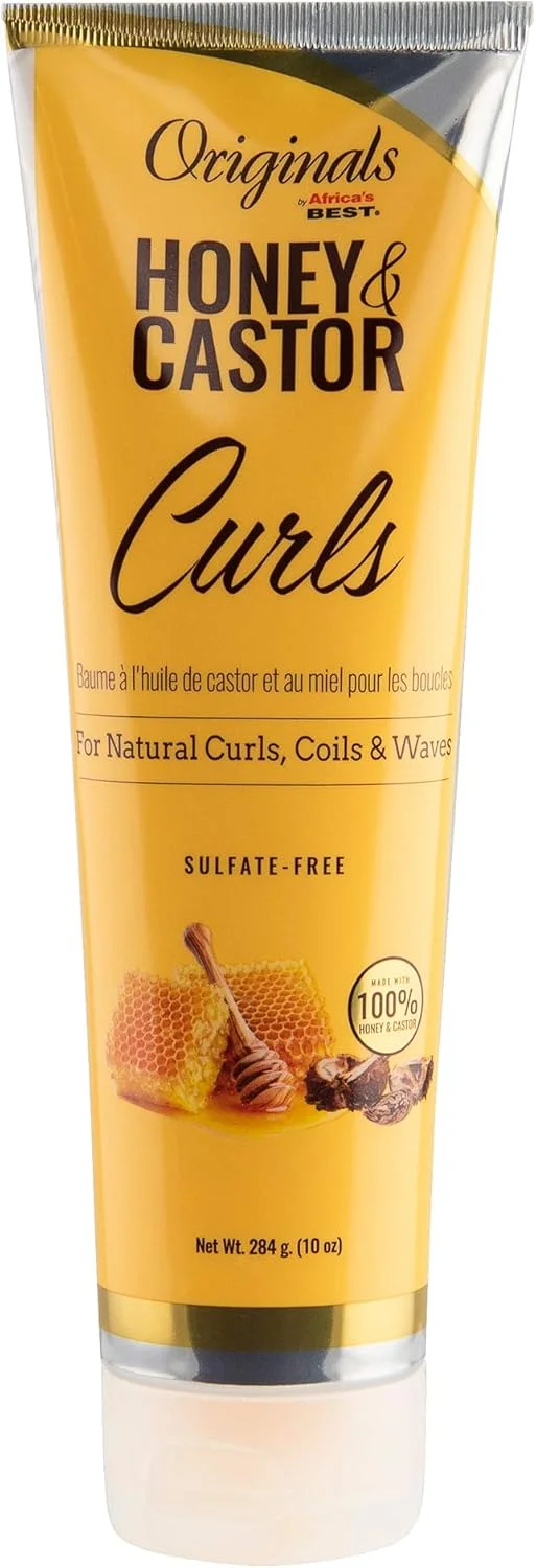 کرم فر کننده مو حاوی عسل و روغن کرچک Africa's Best Originals حجم 294 میلی لیتر