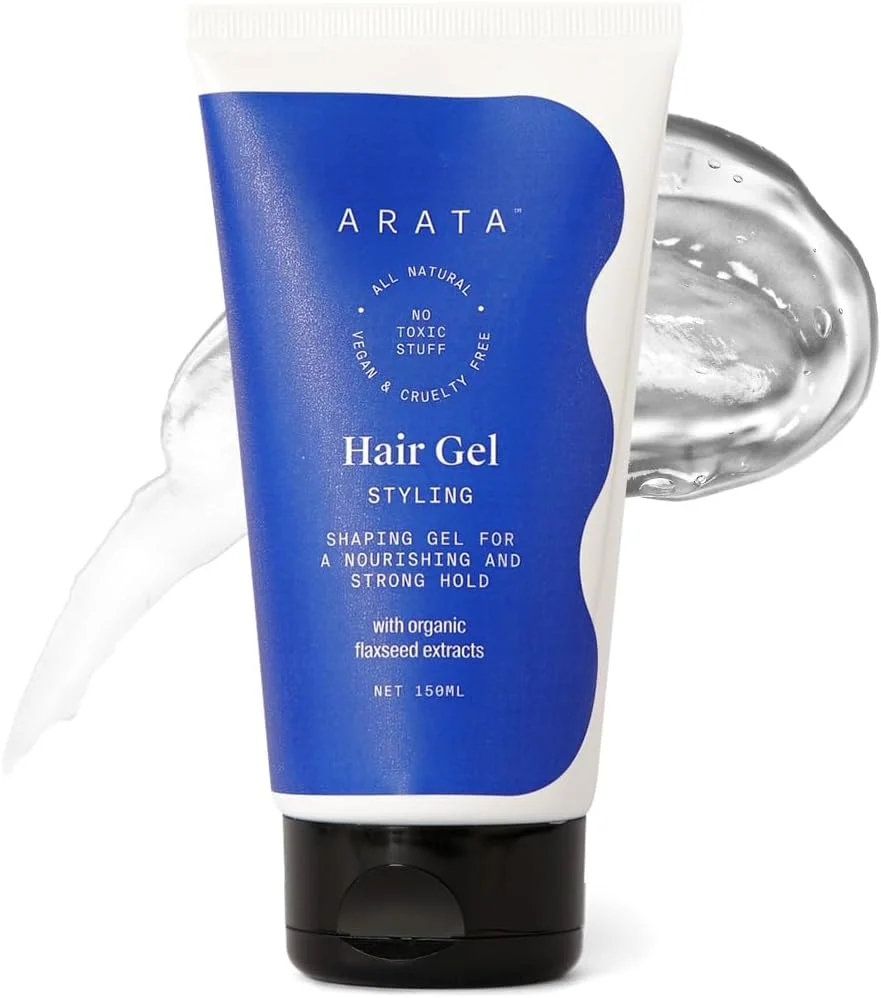 ژل موی طبیعی بدون مواد شیمیایی آراتا (150 میلی لیتر) | برای حالت دادن به مو، فرم دهی، نگهداری قوی و تغذیه با عصاره های تخم کتان و زیتون ارگانیک | ژل مو برای آقایان و بانوان