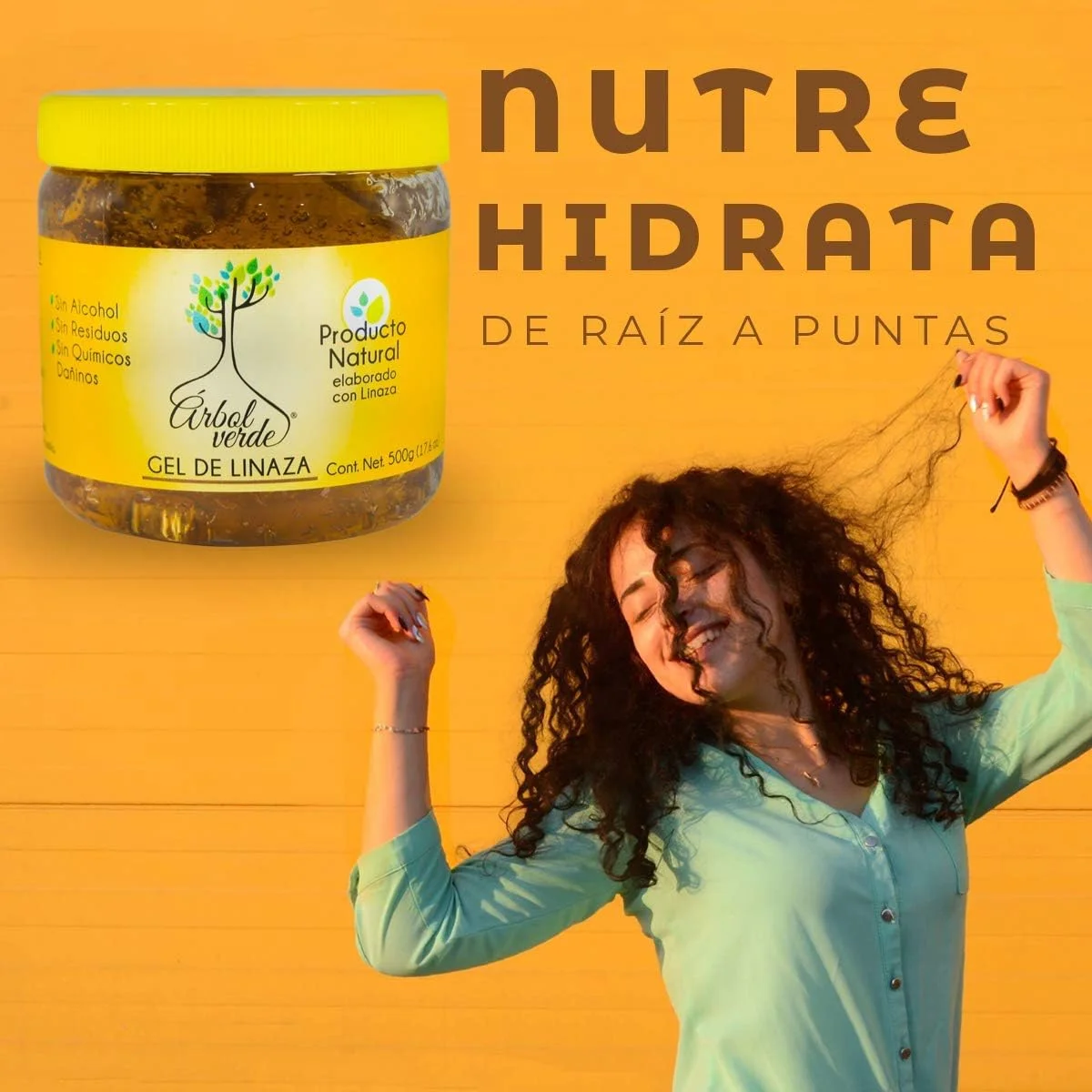 ژل کتان درخت سبز طبیعی آربول ورده - بسته 2 عددی، بدون الکل، تثبیت متوسط