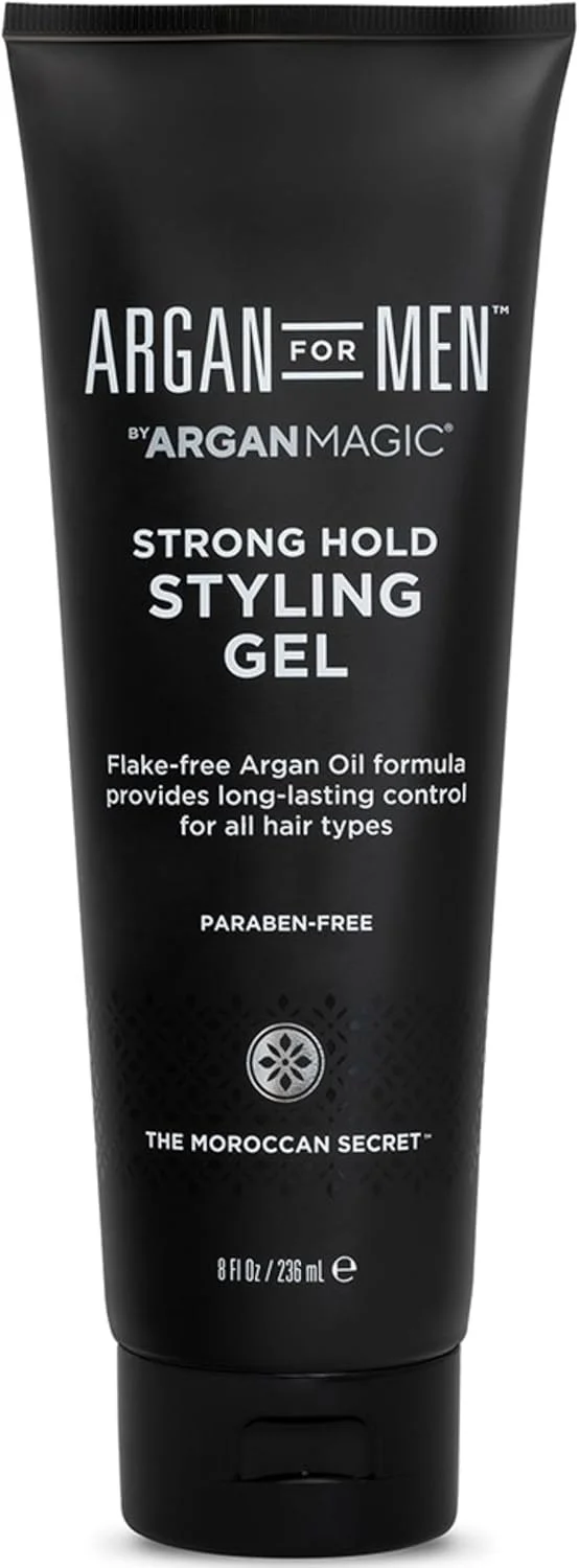 ژل حالت دهنده مو آرگان مجیک با قدرت نگهدارندگی قوی - فرمول روغن آرگان بدون ایجاد شوره برای نگهدارندگی عالی و کنترل طولانی مدت | ساخت آمریکا، بدون پارابن، بدون تست حیوانی (236 میلی لیتر)