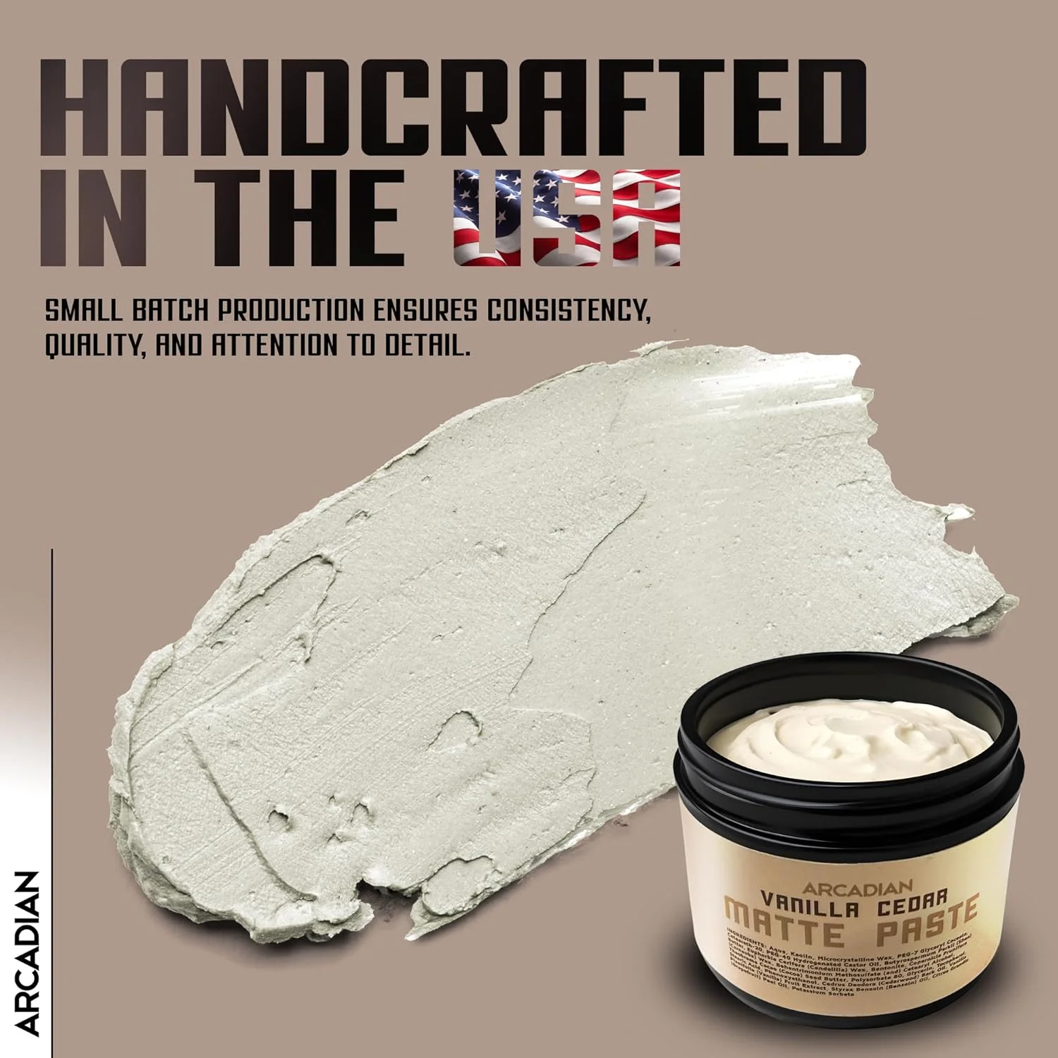 آرکیدین گرومینگ خمیر موی مات مردانه وگان با رایحه وانیل و سدر 113 گرم