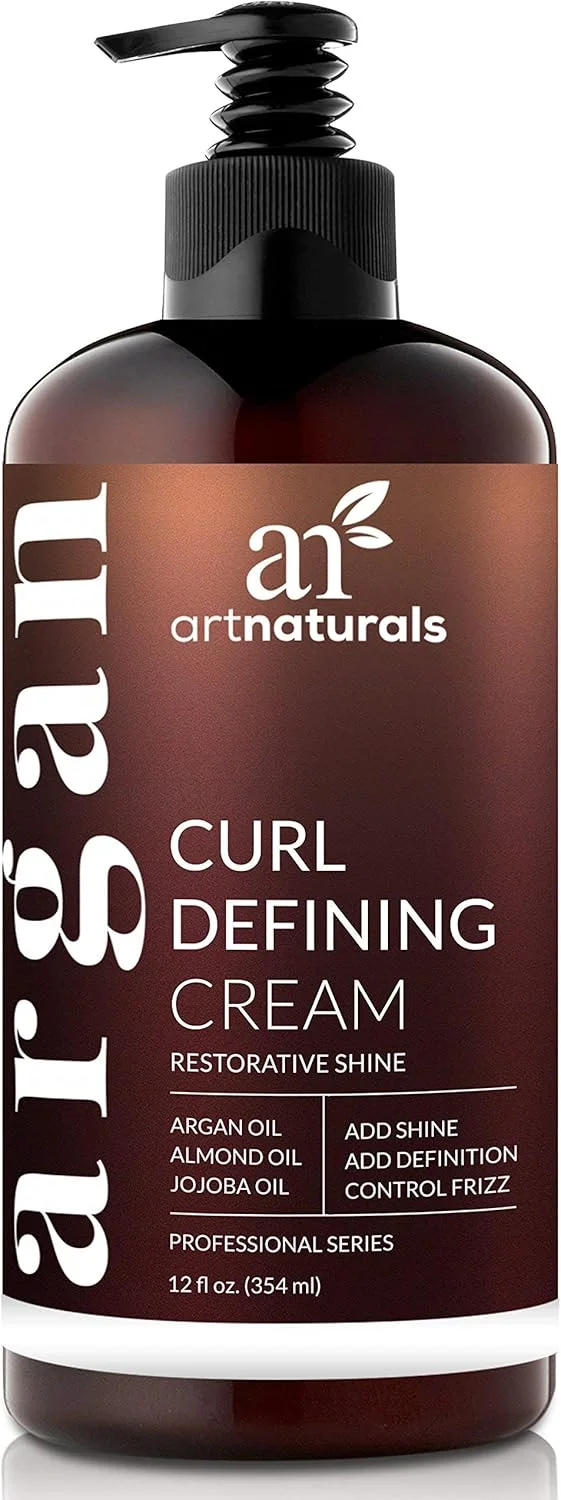 کرم حالت دهنده موی فر آرت نچرالز - (354 میلی لیتر) - تقویت کننده فر مو با روغن آرگان - برای موهای موج دار و فر - طبیعی و بدون سولفات