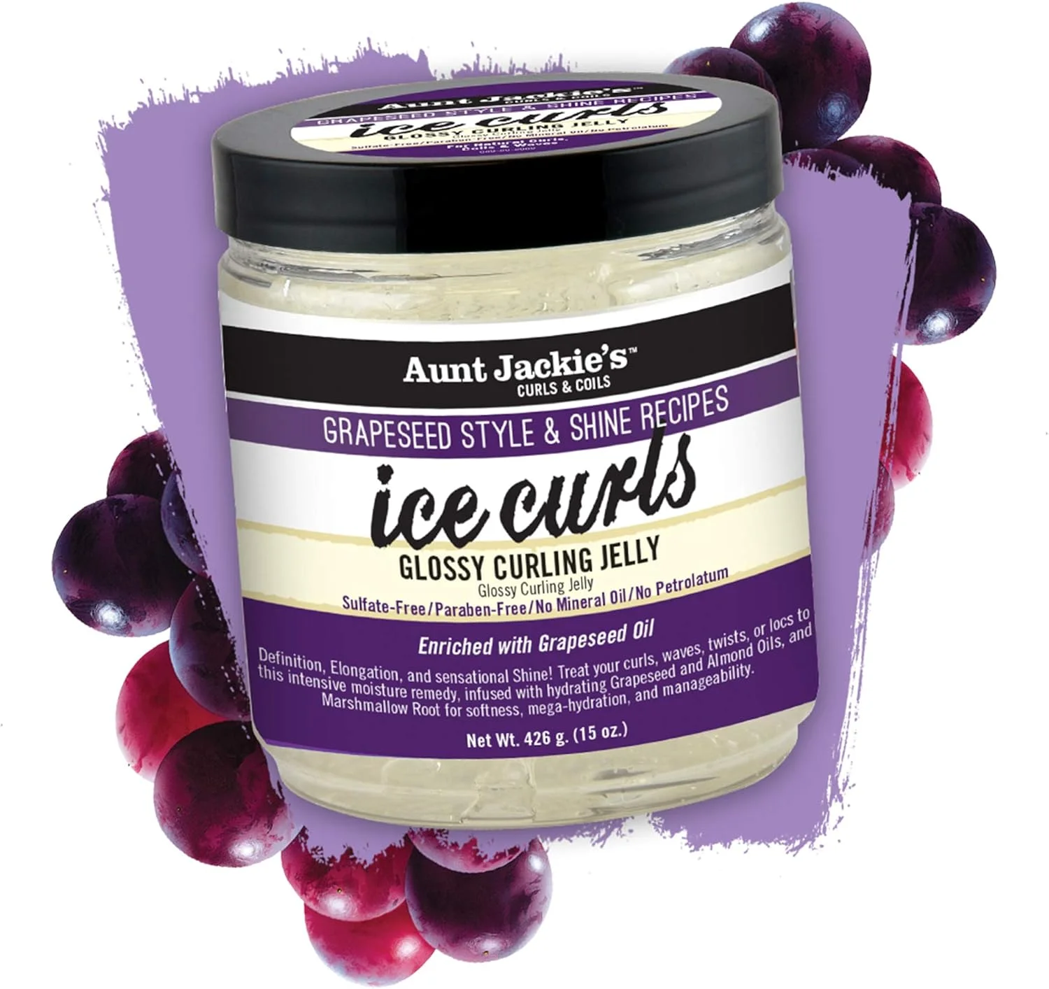 ژل حالت دهنده و براق کننده مو فر Aunt Jackie's Curls & Coils Ice Curls، ۴۲۶ گرم