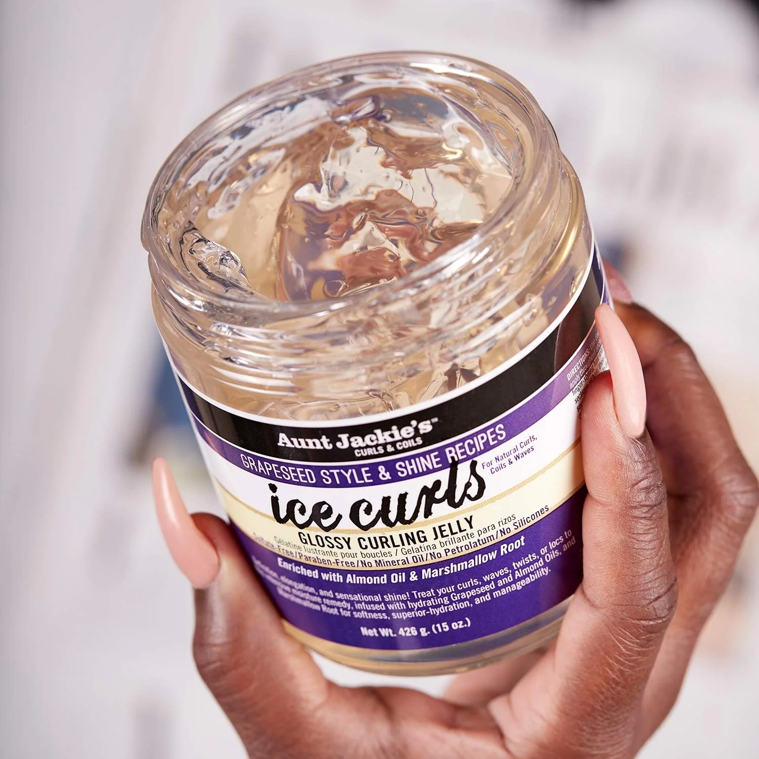 ژل حالت دهنده و براق کننده مو فر Aunt Jackie's Curls & Coils Ice Curls، ۴۲۶ گرم