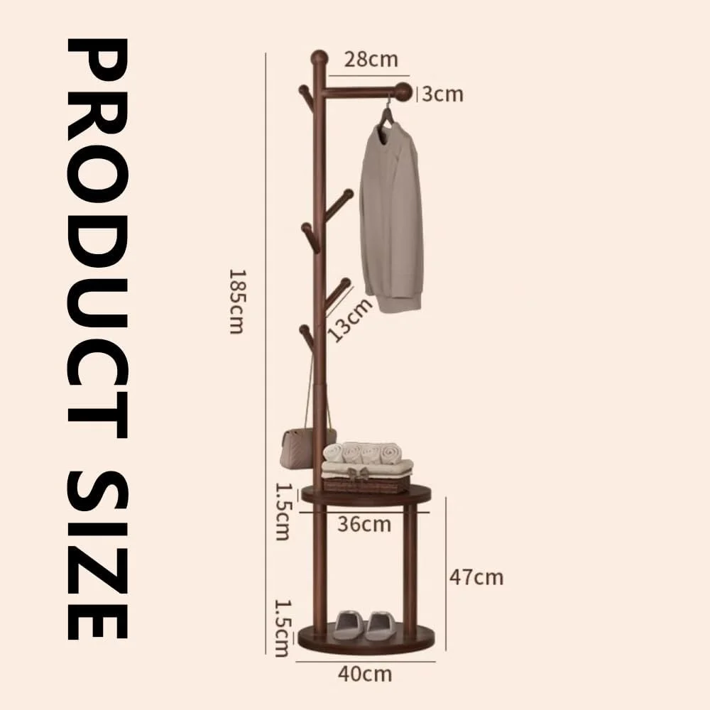 جالباسی ایستاده چوبی محکم - آویز ورودی با پایه سنگین، دارای فضای ذخیره سازی چند سطحی برای کلاه، کفش و لباس، طراحی کم جا برای اتاق خواب، راهرو (پرداخت چوب طبیعی) جالباسی ایستاده چوبی محکم - آویز ورودی با پایه سنگین، دارای فضای ذخیره سازی چند سطحی برای کلاه، کفش و لباس، طراحی کم جا برای اتاق خواب، راهرو (پرداخت چوب طبیعی)